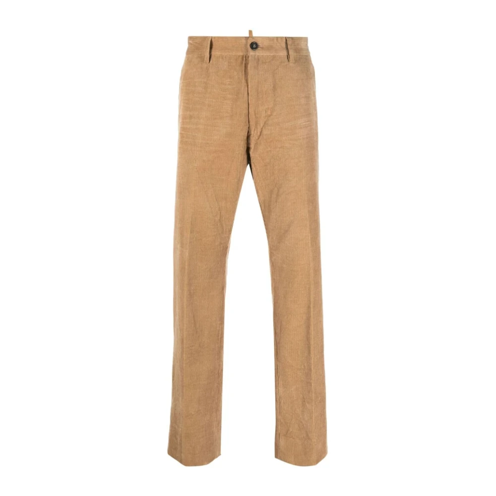 Dsquared2 Straight Trousers Brown Heren