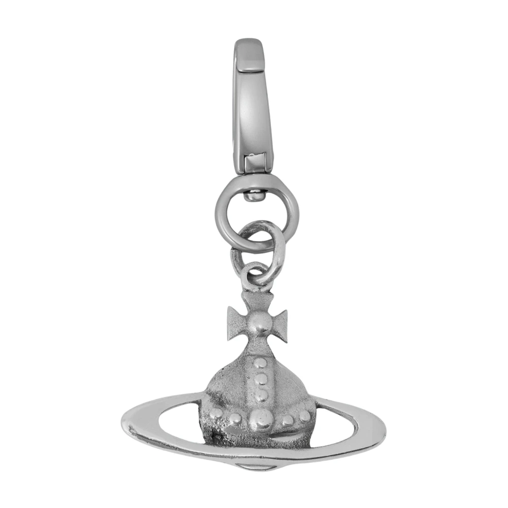 Vivienne Westwood , Keychains, Male, Gray, One Size, Orb Charm Keyring