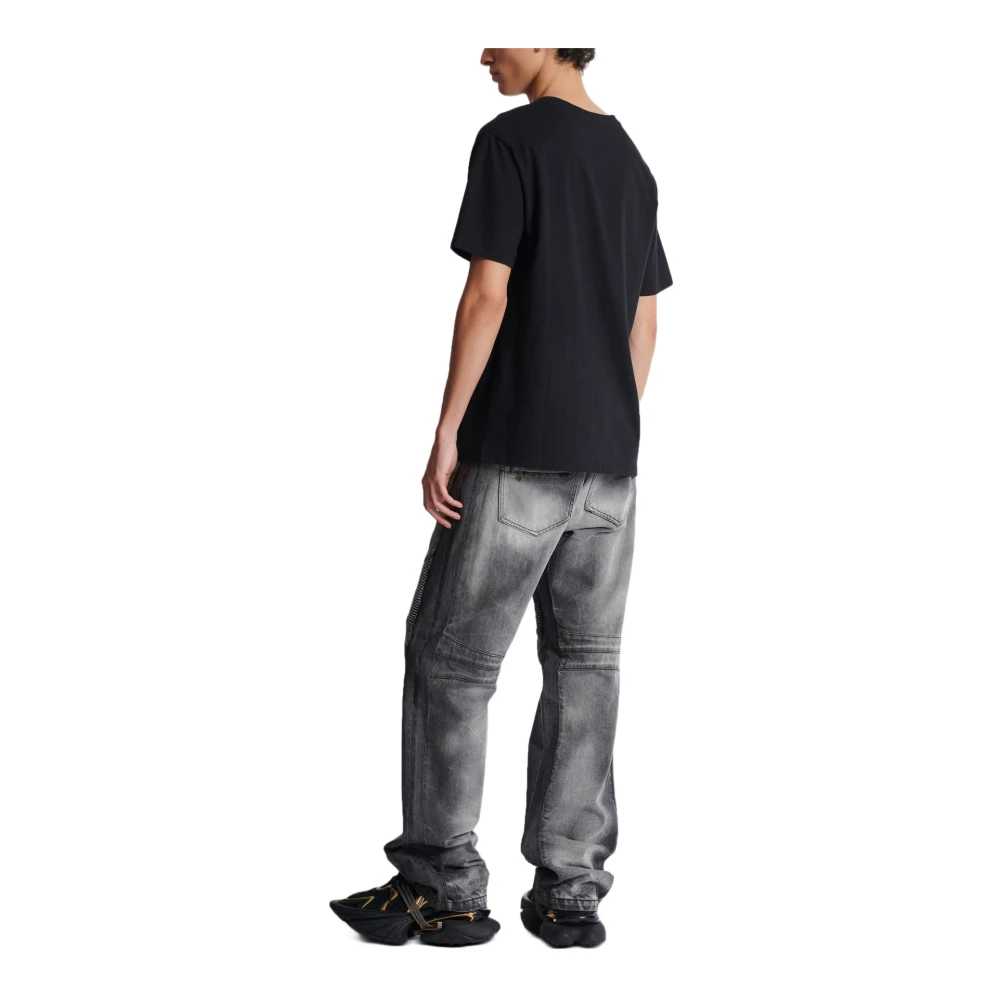 Balmain Vintage geborduurd T-shirt Black Heren
