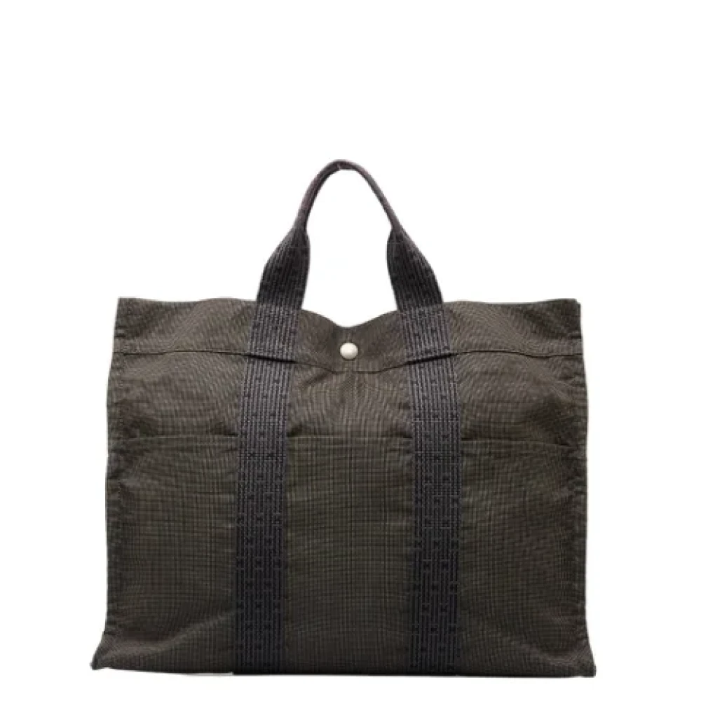Hermès Vintage Pre-owned Fabric handbags Gray Dames