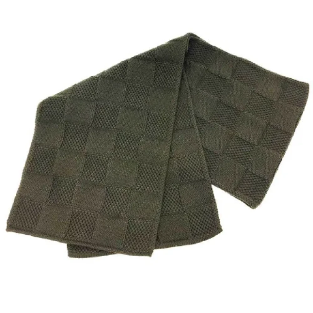 Louis Vuitton Vintage Pre-owned Wool scarves Green Dames