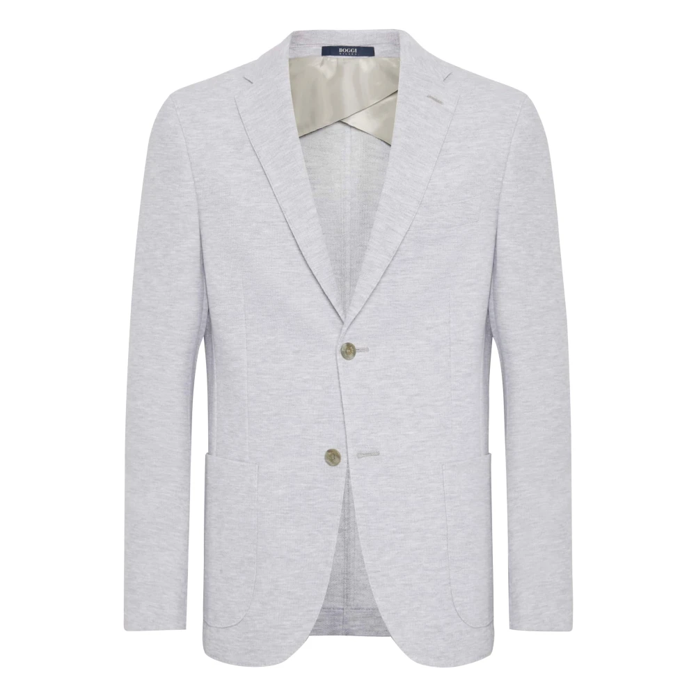 Boggi Milano B Jersey B-Jersey Katoenen Jas Gray Heren
