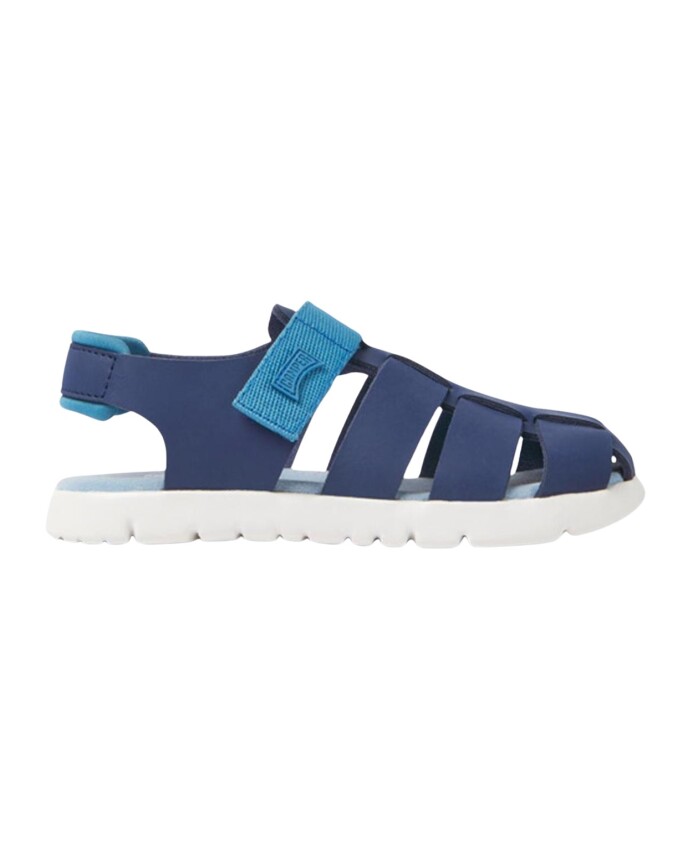 blauwe-leren-hookandloop-sandalen
