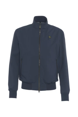 Blå Bomberjacka med Batiktryck
