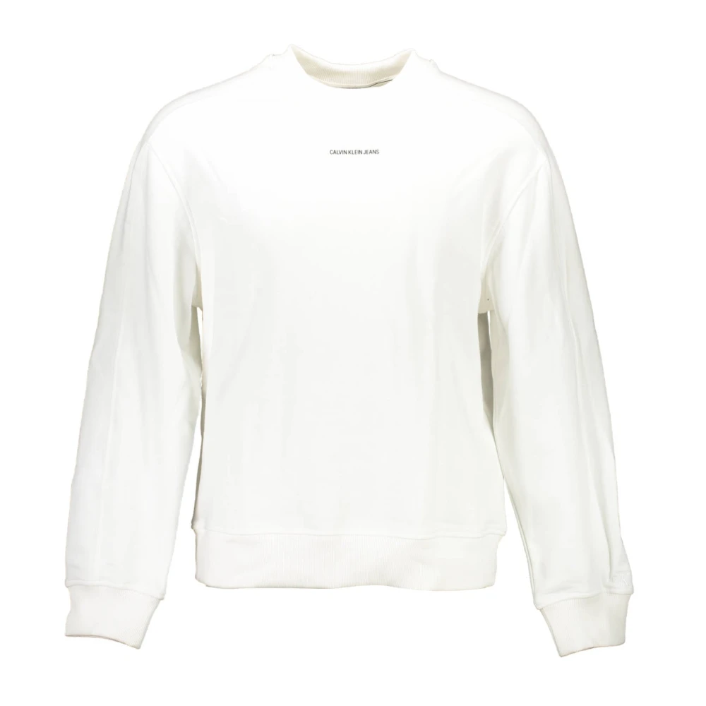 Calvin Klein - Weißer Langarm-Crewneck-Sweatshirt - Sweatshirts & Hoodies - Herren - Weiß - Xl - Bild 4
