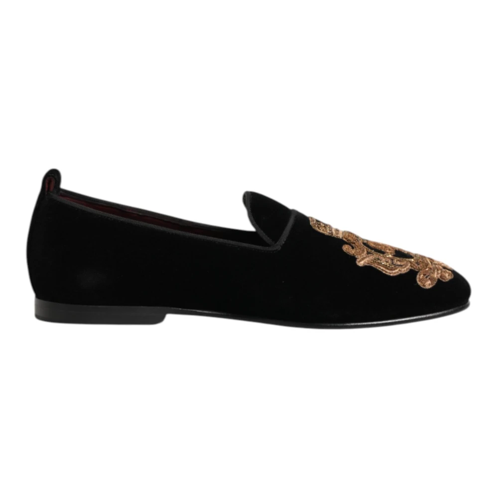 Dolce & Gabbana Women's Black Loafers Slippers Dress