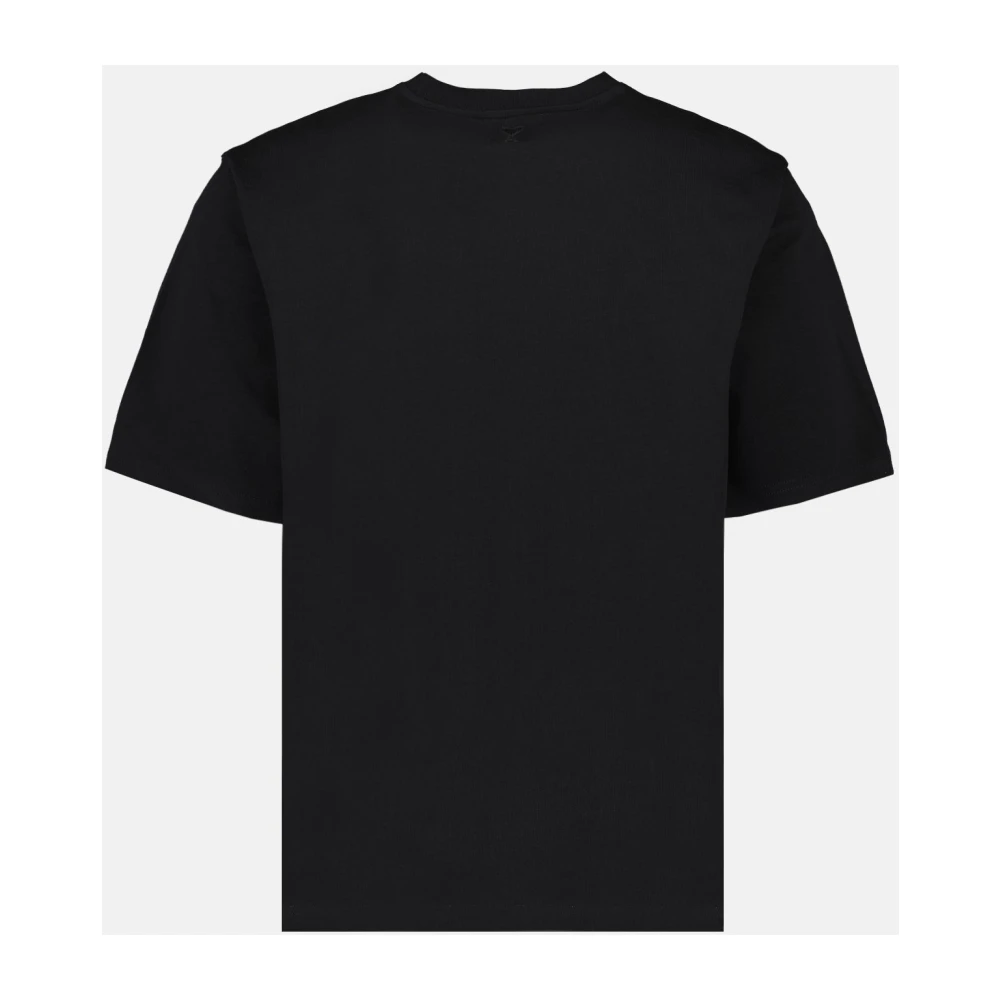 Ami Paris Geborduurd T-shirt Black Heren