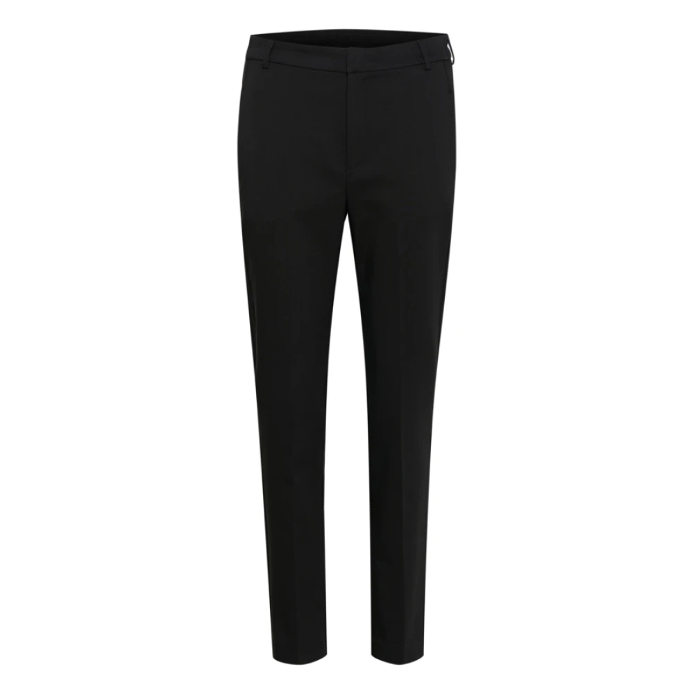 Inwear Women's Black Zella Flat Long Belt Trousers - Slim-Fit Trousers - Xs - Trousers