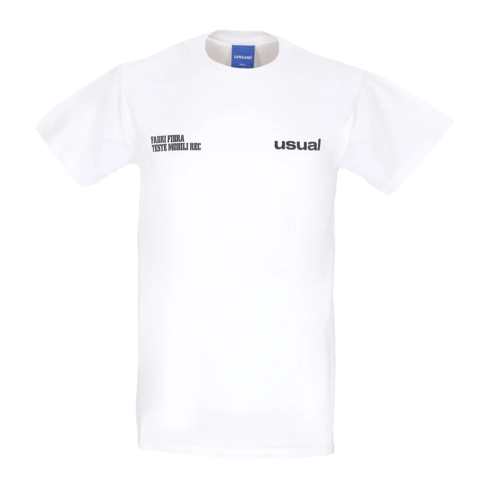 Usual Witte Heren T-shirt Fabri Fibra White Heren
