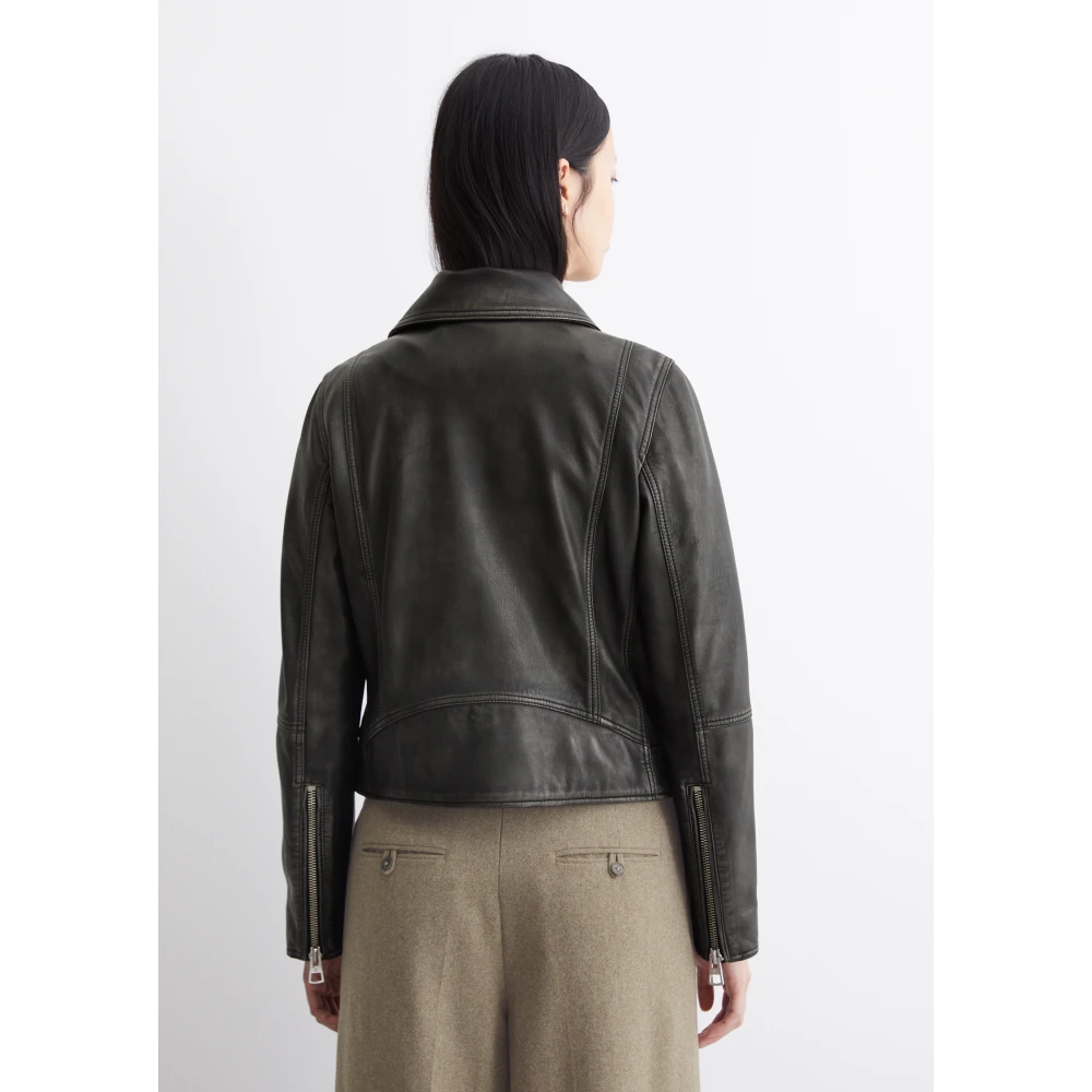 Marc O'Polo Biker leren jas regular Black Dames