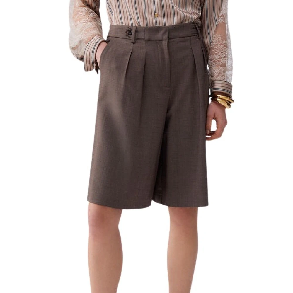 Liu Jo Women's Brown Mélange Fabric Shorts - Casual Shorts - Xl - Shorts