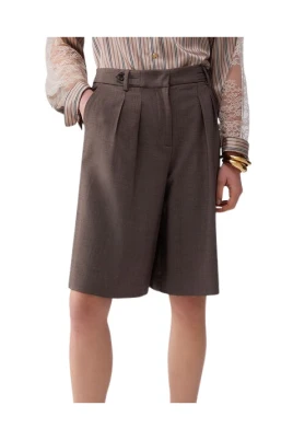 Mélange Fabric Shorts