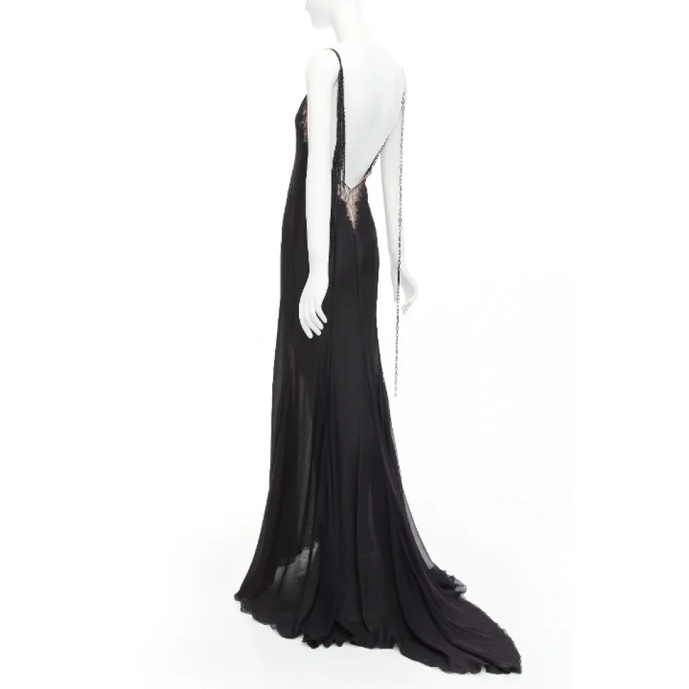 Versace Pre-owned Silk dresses Black Dames