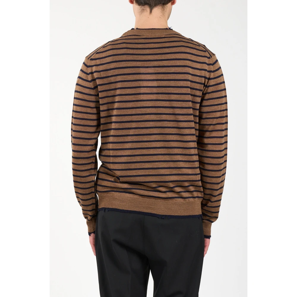 Mauro Grifoni Cardigan van zuivere wol met knoopsluiting Beige Heren