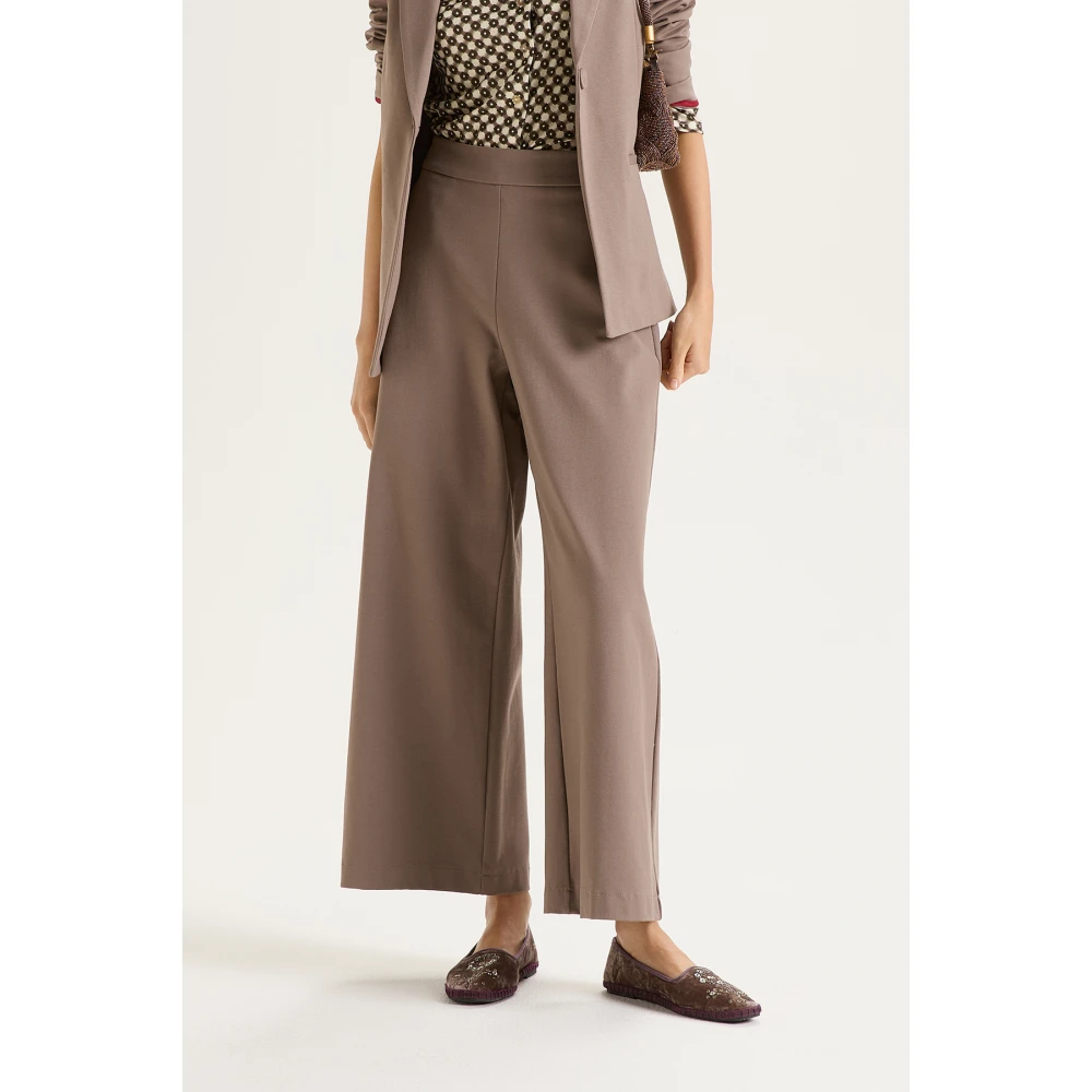 Maliparmi Comfy Jersey Broek Brown Dames