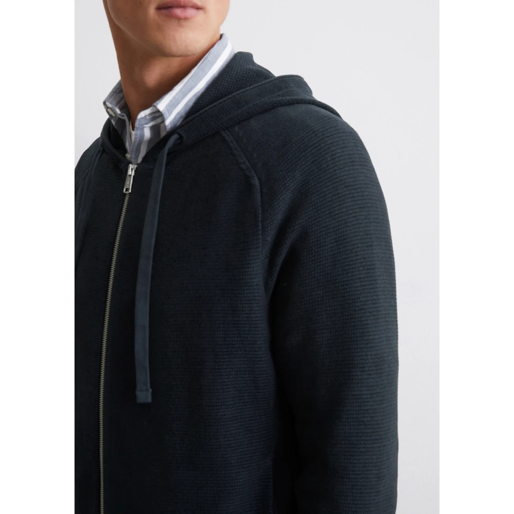 Marc O'Polo Gewone gebreide hoodie Blue Heren