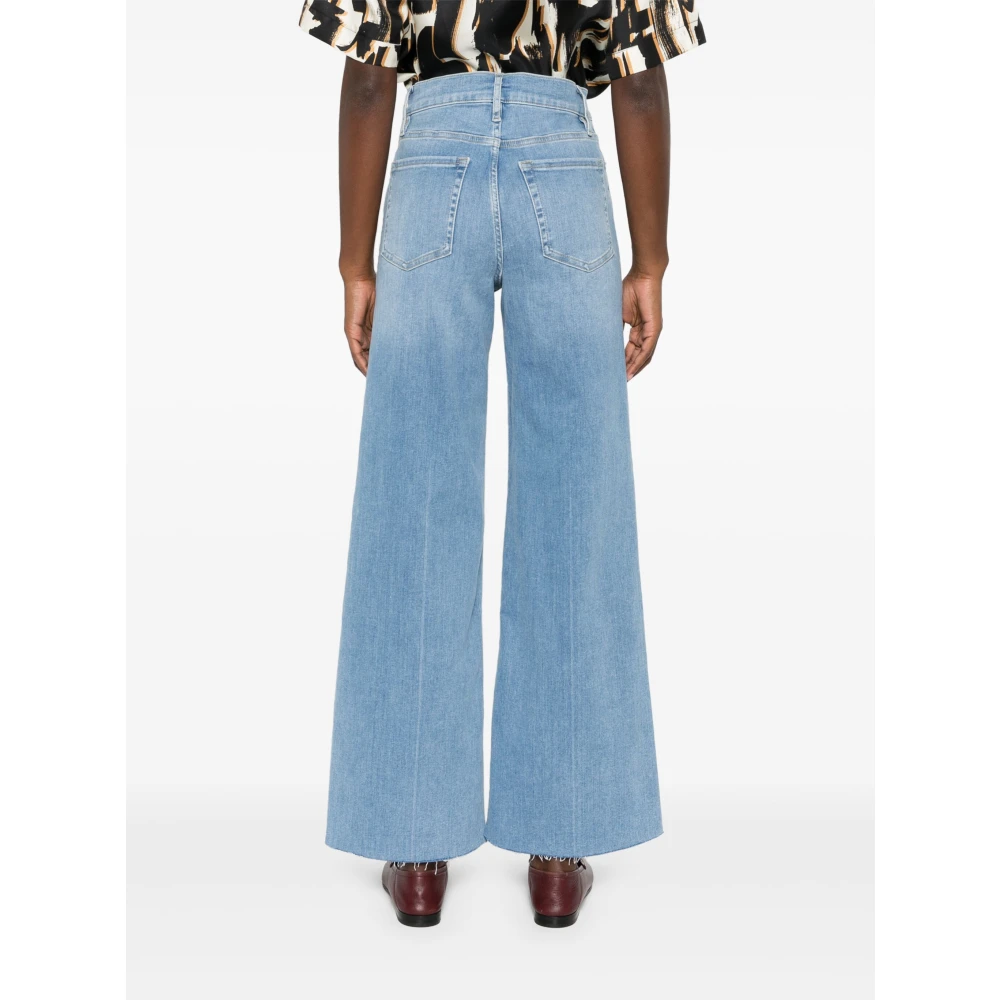 Frame Raw Fray Palazzo Jeans Blue Dames