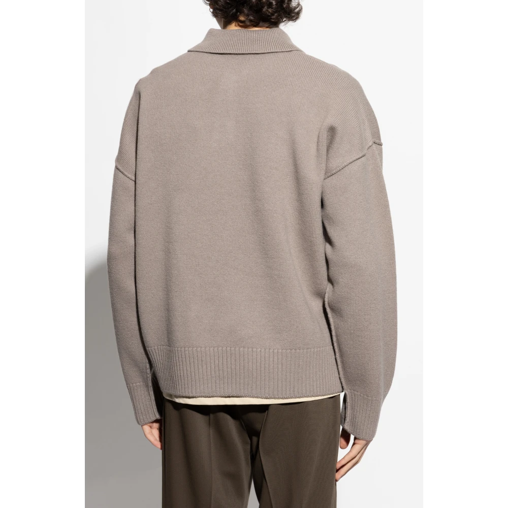 Ami Paris Polo trui Gray Heren