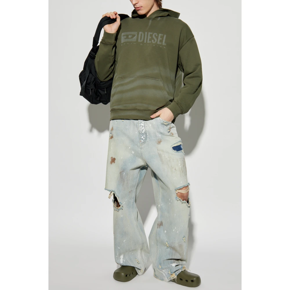 Diesel Sweatshirt S-Boxt-Hood-R9 Green Heren