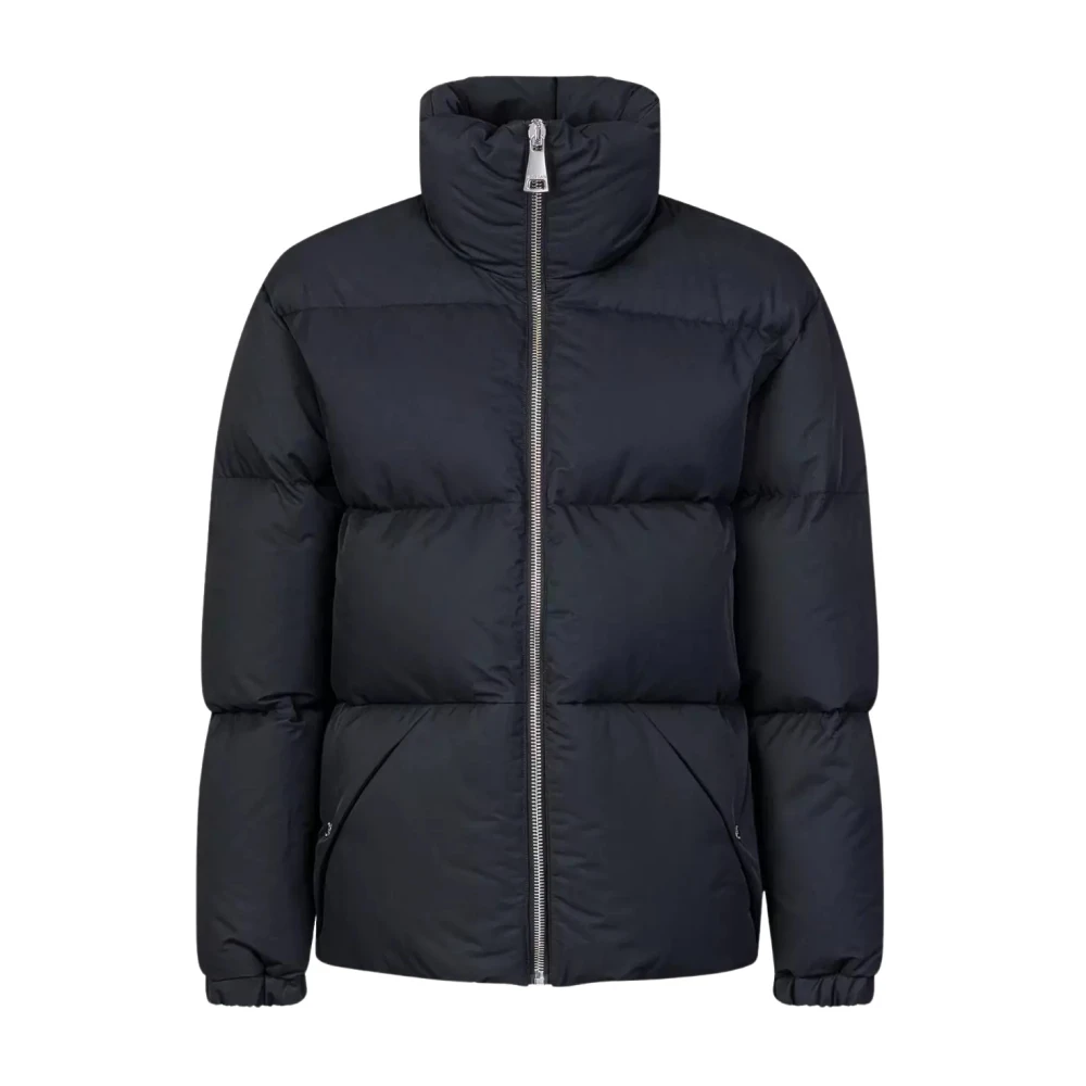 Khrisjoy Zwarte donsjas met hoge kraag Black Dames