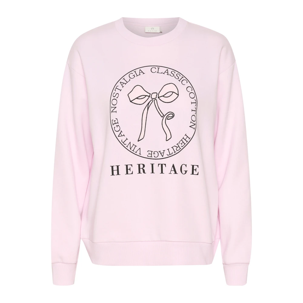 Kaffe Gedrukte Sweatshirt met Ronde Hals Pink Dames