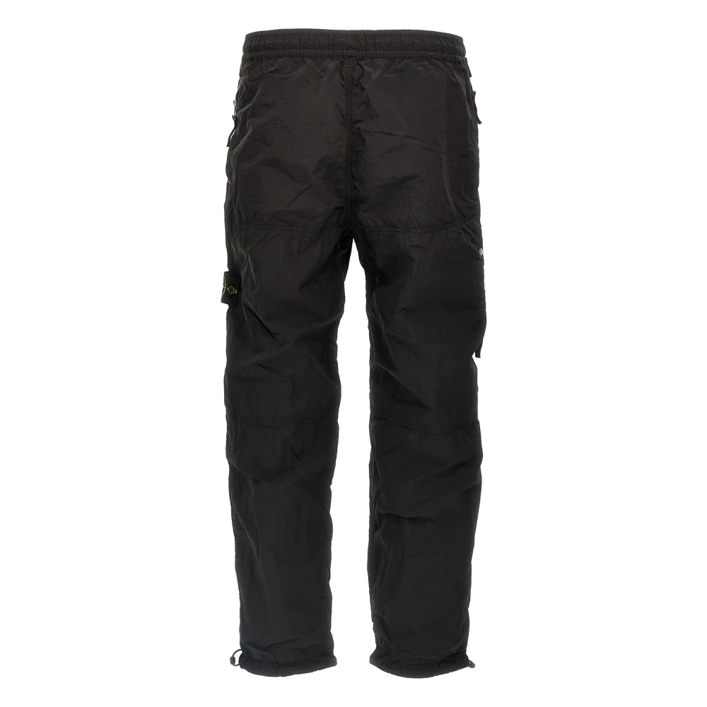 Stone Island Zwarte Broek met Ritszakken Black Heren