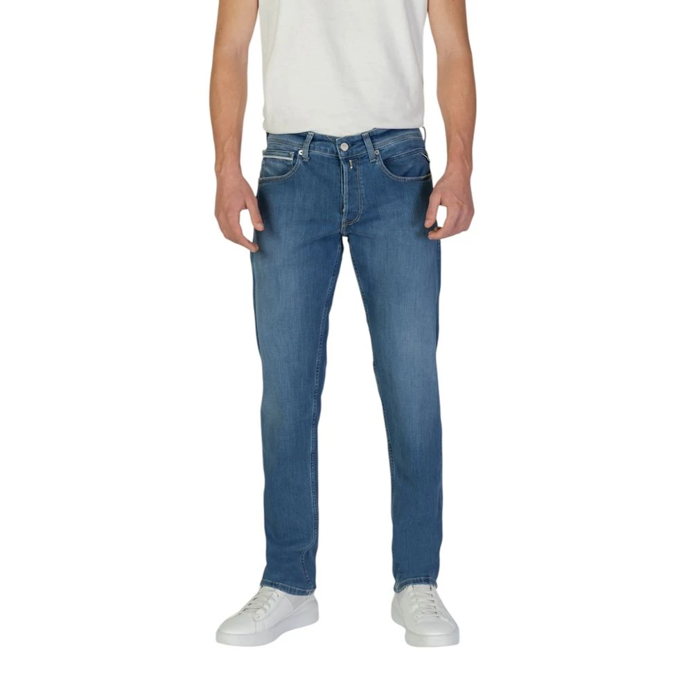 Replay Blauwe Katoenen Jeans & Broek Blue Heren