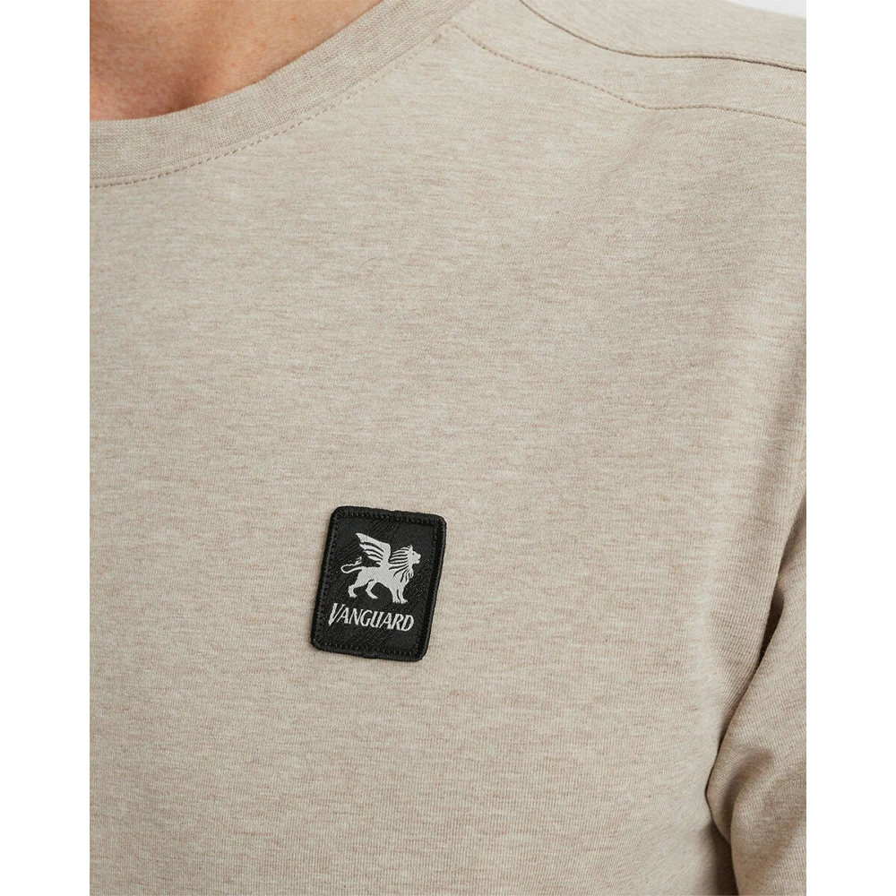 Vanguard Katoenen jersey T-shirt met korte mouwen Beige Heren