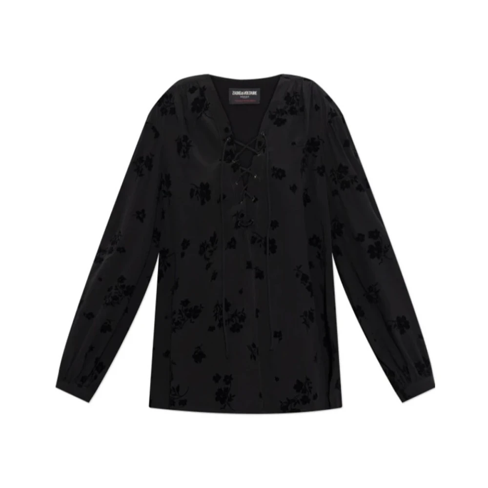 Zadig & Voltaire Women's Black Blouses, M, Stylish T-Shirt For Men