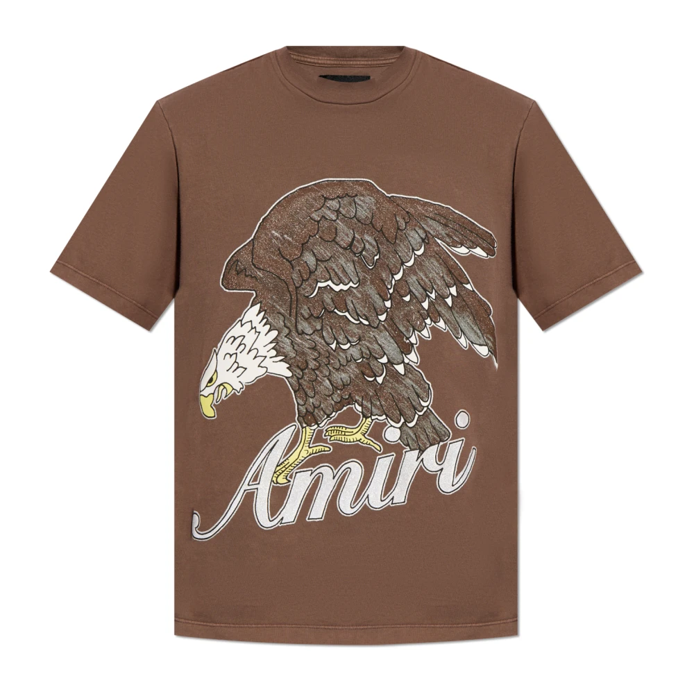 Amiri T-shirt met logo Brown Heren