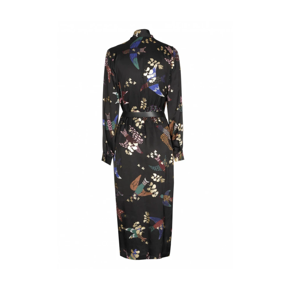 Caroline Biss Gedrukte Viscose Jurk Cache Coeur Stijl Multicolor Dames