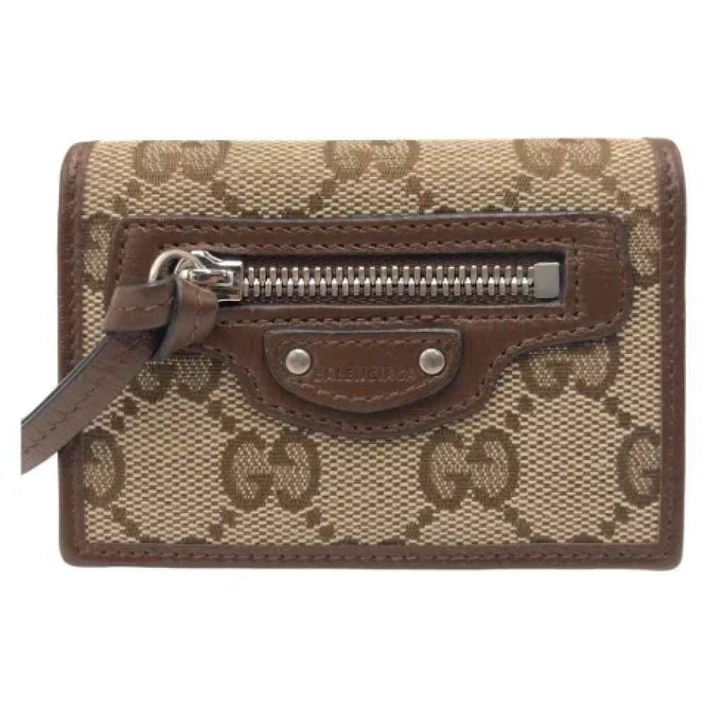 Gucci Vintage Pre-owned Canvas wallets Brown Dames