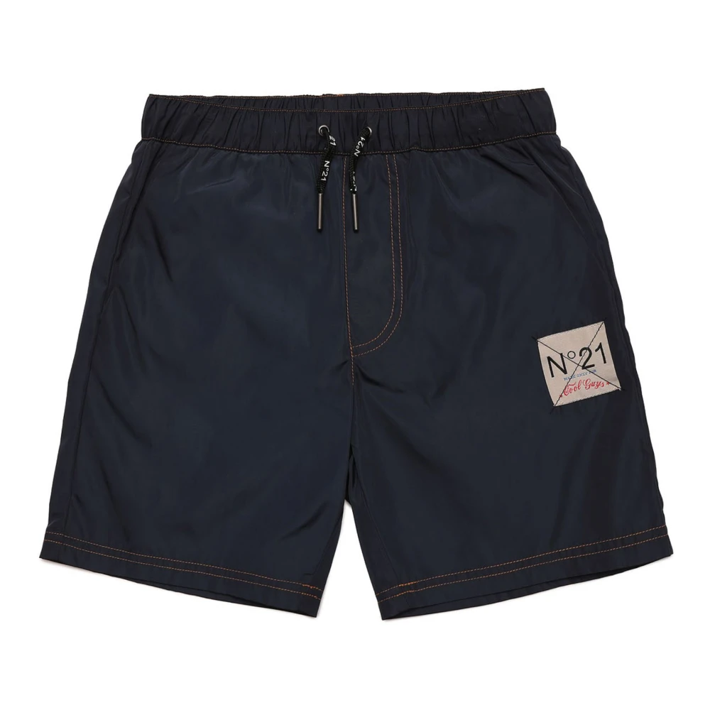 N21 Boys Blue Kids Swimming Trunks, 10 Y, Swim Trunks
