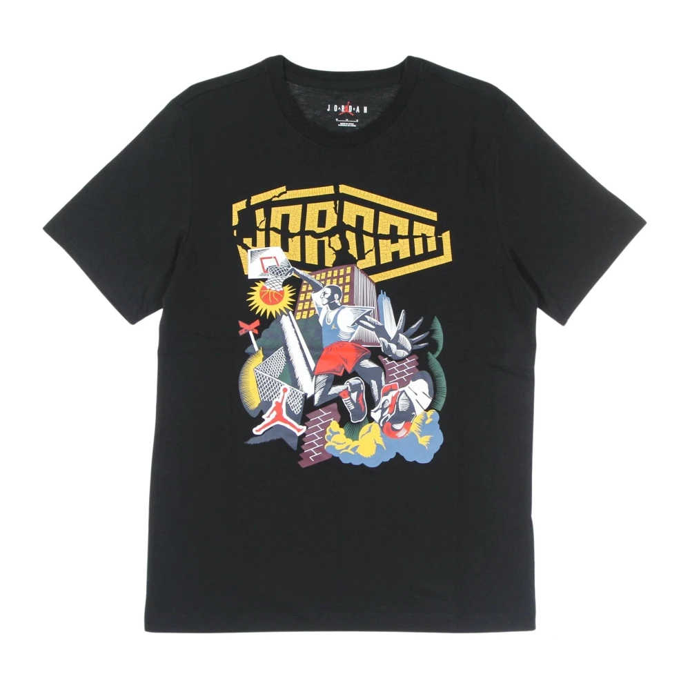 Jordan DNA Gfx Crew Sport T-Shirt Zwart Black Heren