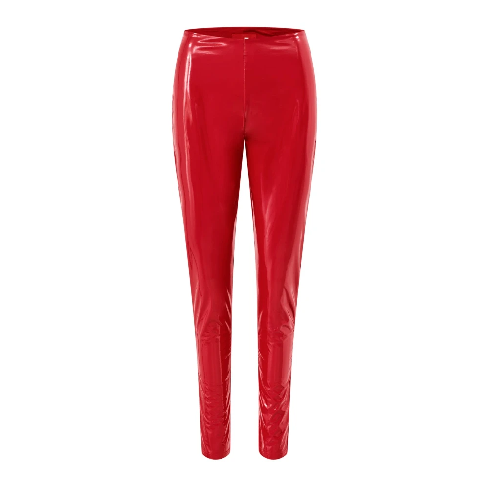 Cras Glanzende Statement Rode Broek Red Dames