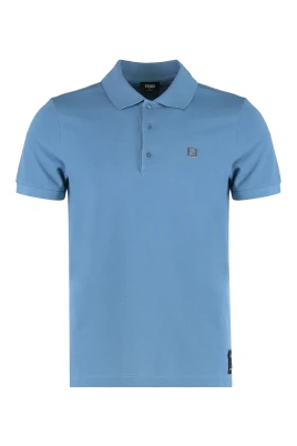 Bomull Polo Skjorta med Ribbade Kanter