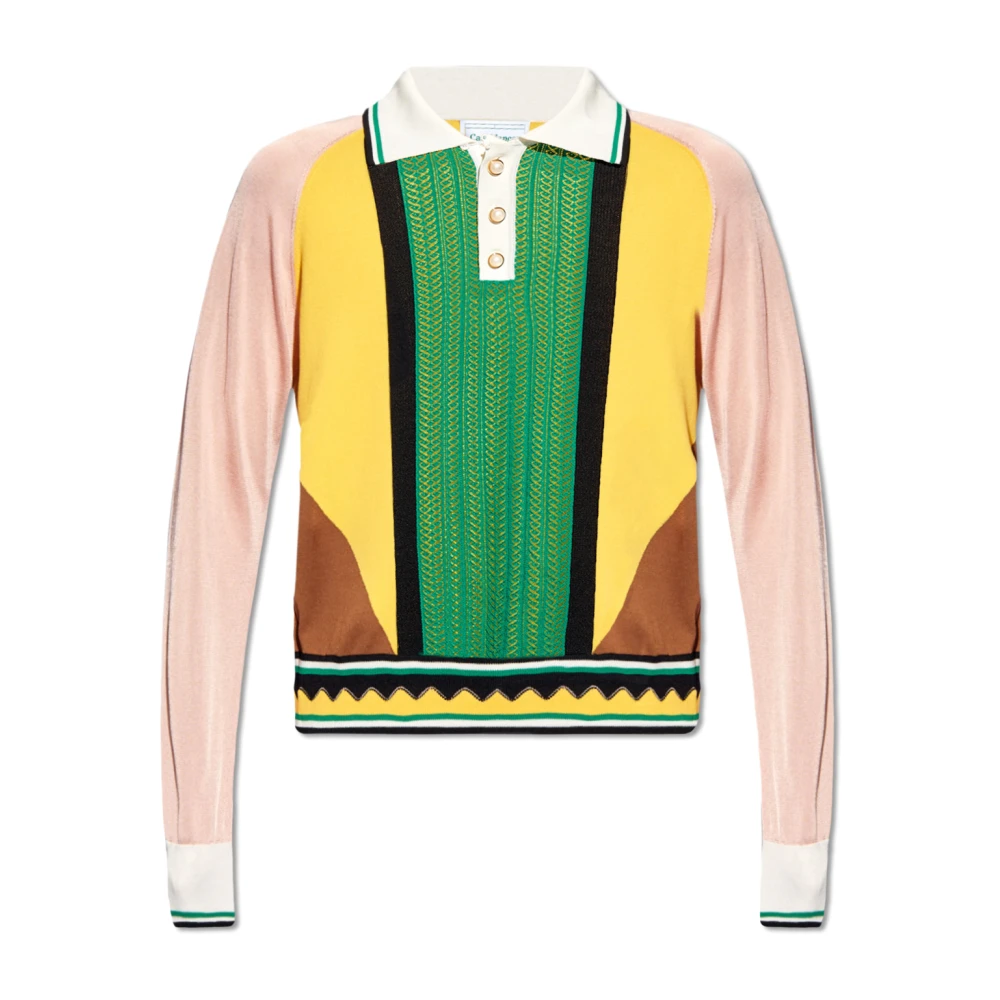 Casablanca Polo shirt met lange mouwen Multicolor Heren