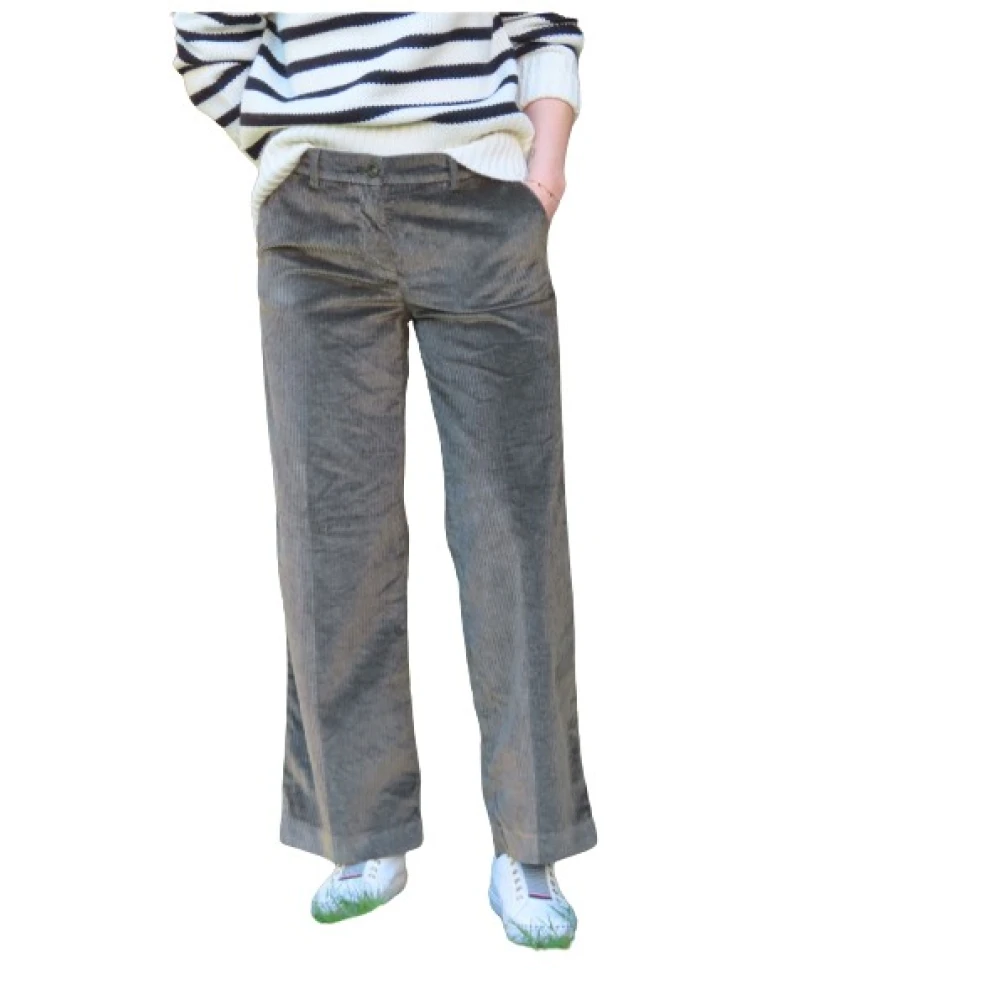 Mason's Wijde Corduroy Broek Green Dames