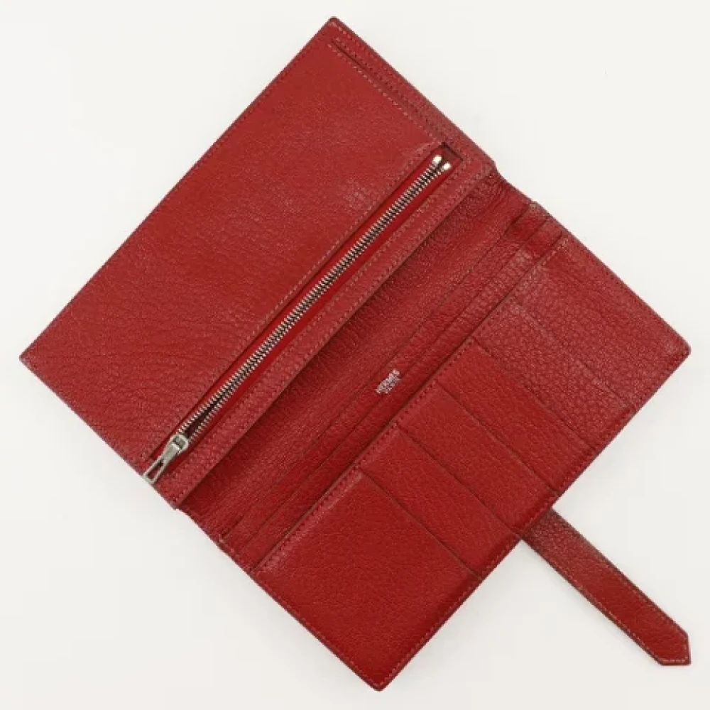 Hermès Vintage Pre-owned Fabric wallets Red Dames