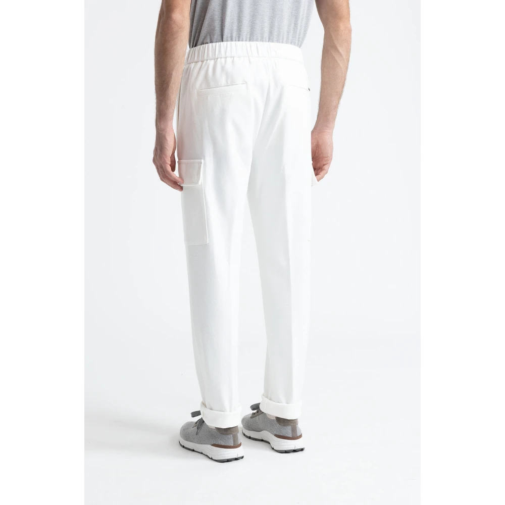 PESERICO Katoenblend joggers White Heren
