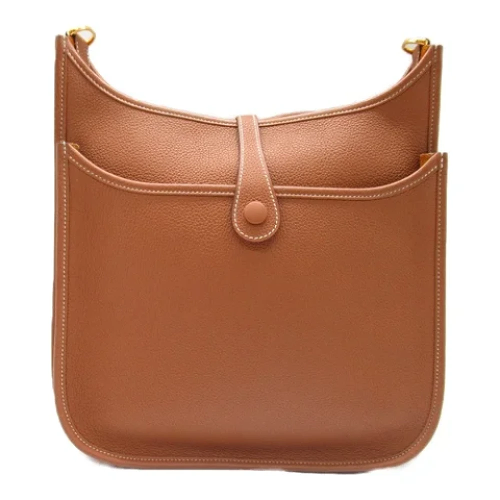 Hermès Vintage Pre-owned Leather crossbody-bags Brown Dames