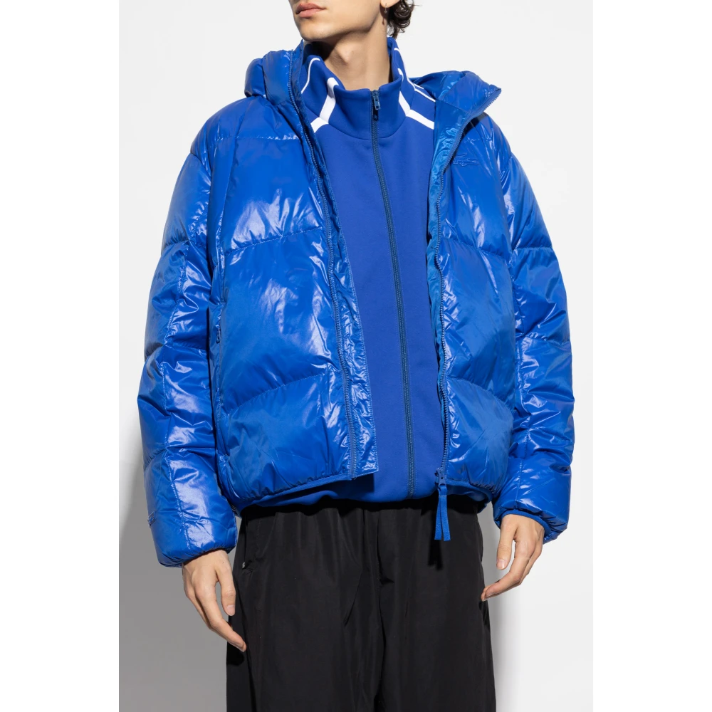 Lacoste Gewatteerde donsjas met capuchon Blue Heren