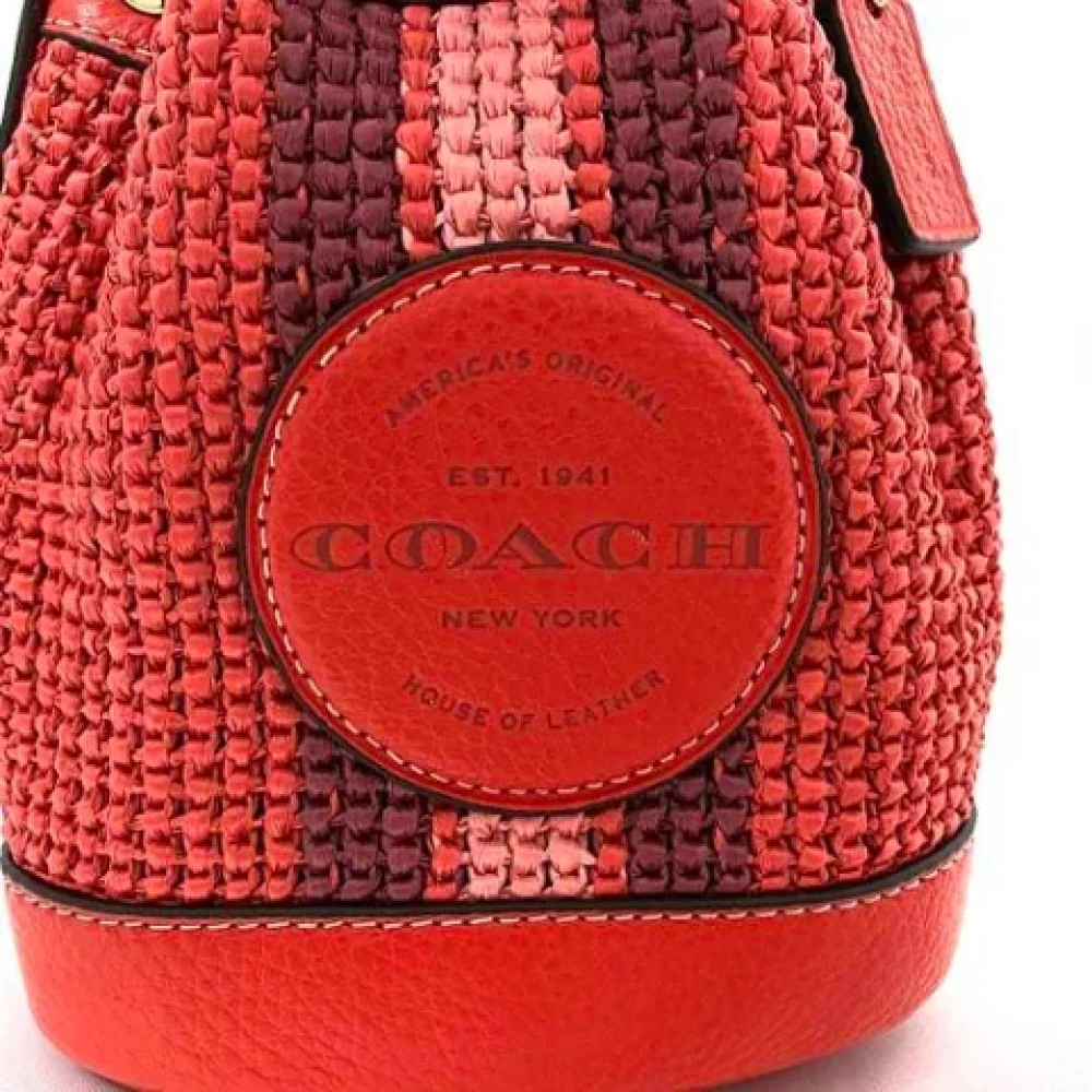 Coach Pre-owned Leather shoulder-bags Red Dames