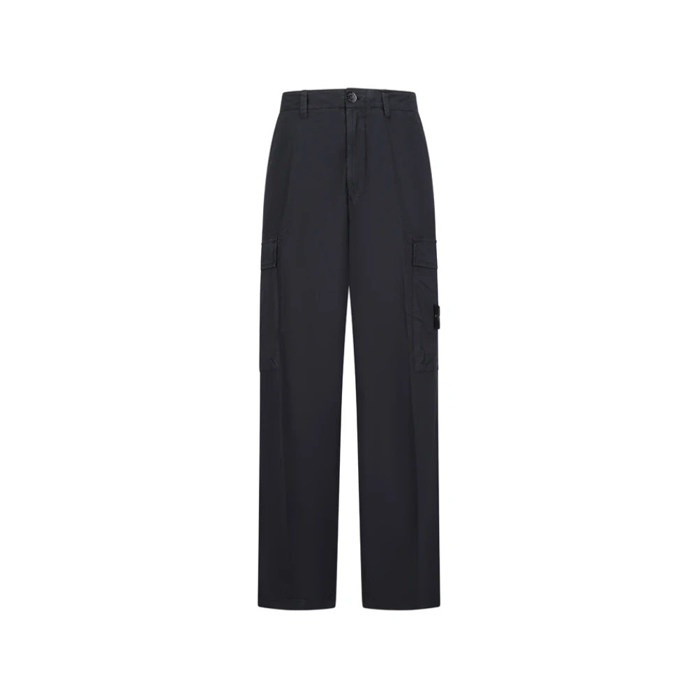 Stone Island Men's Blue Straight Trousers, W30, Straight Fit Trousers