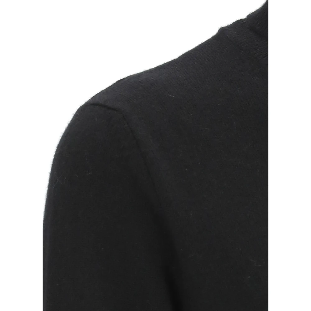 Kangra Kasjmier Wol Zwart Jurk Vrouwen Hoge Hals Black Dames