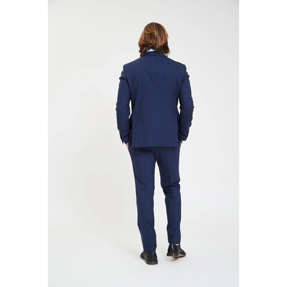 Luigi Bianchi Mantova Elegante Jurk Blue Heren