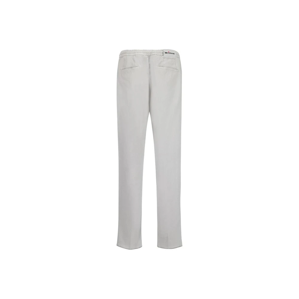 Kiton Elastische taille Cigarette Style Broek Gray Heren