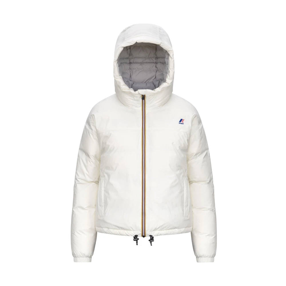 K-Way Vrouw Wit Jassen Dames, S, Nylon, Albine Short Down Jacket