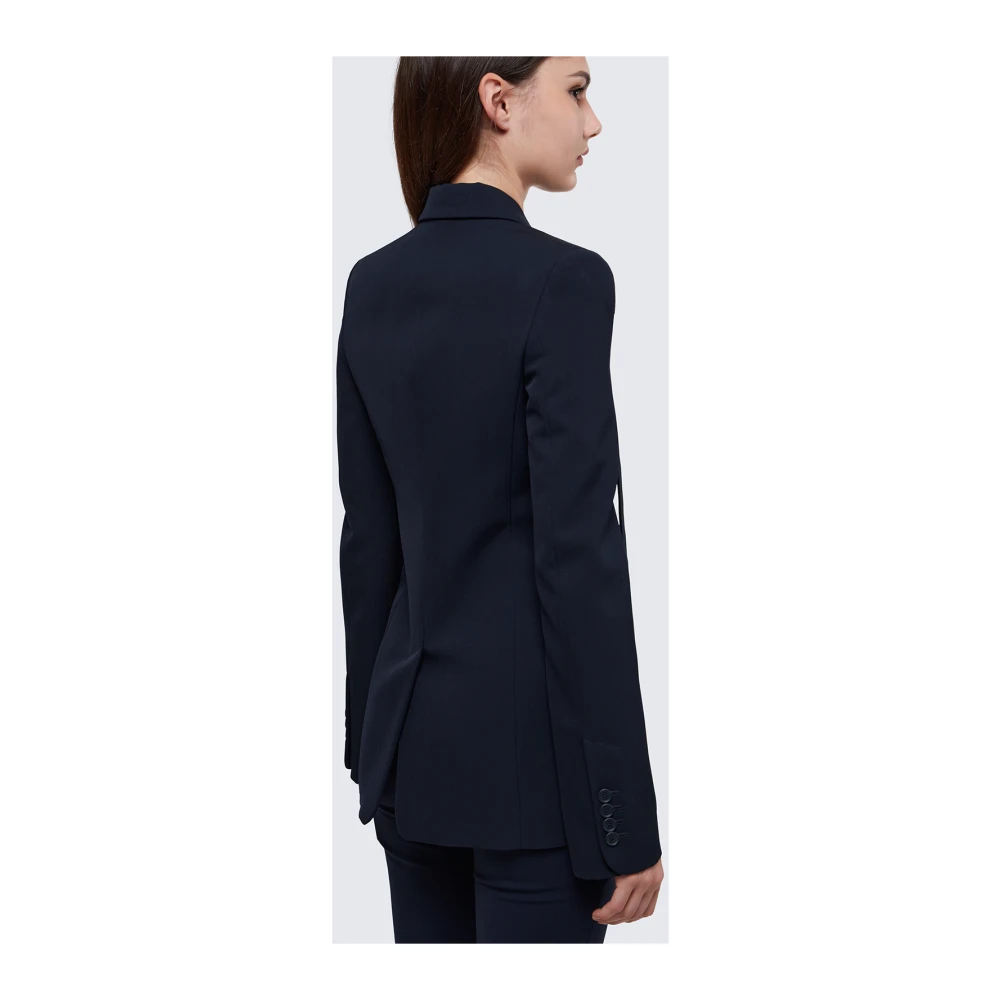 Off White Wollen Jas in Blue Dames