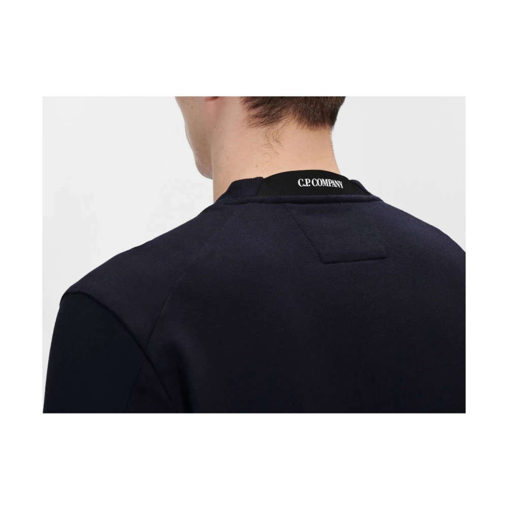 C.P. Company Navy Blauwe Ronde Hals Sweater Blue Heren